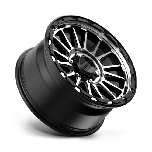 18X9 KMC KM542 IMPACT SATIN BLACK MACHINED 6X139.7