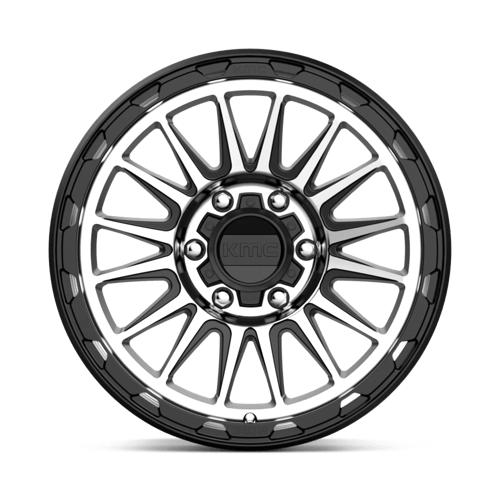 18X9 KMC KM542 IMPACT SATIN BLACK MACHINED 6X139.7