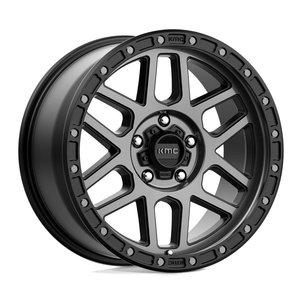 18X9 KMC KM544 MESA SATIN BLACK W/ GRAY TINT 5X150