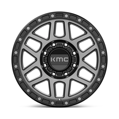 18X9 KMC KM544 MESA SATIN BLACK W/ GRAY TINT 8X180