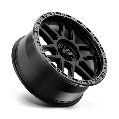 17X9 KMC KM544 MESA SATIN BLACK W/ GLOSS BLACK LIP 5X127