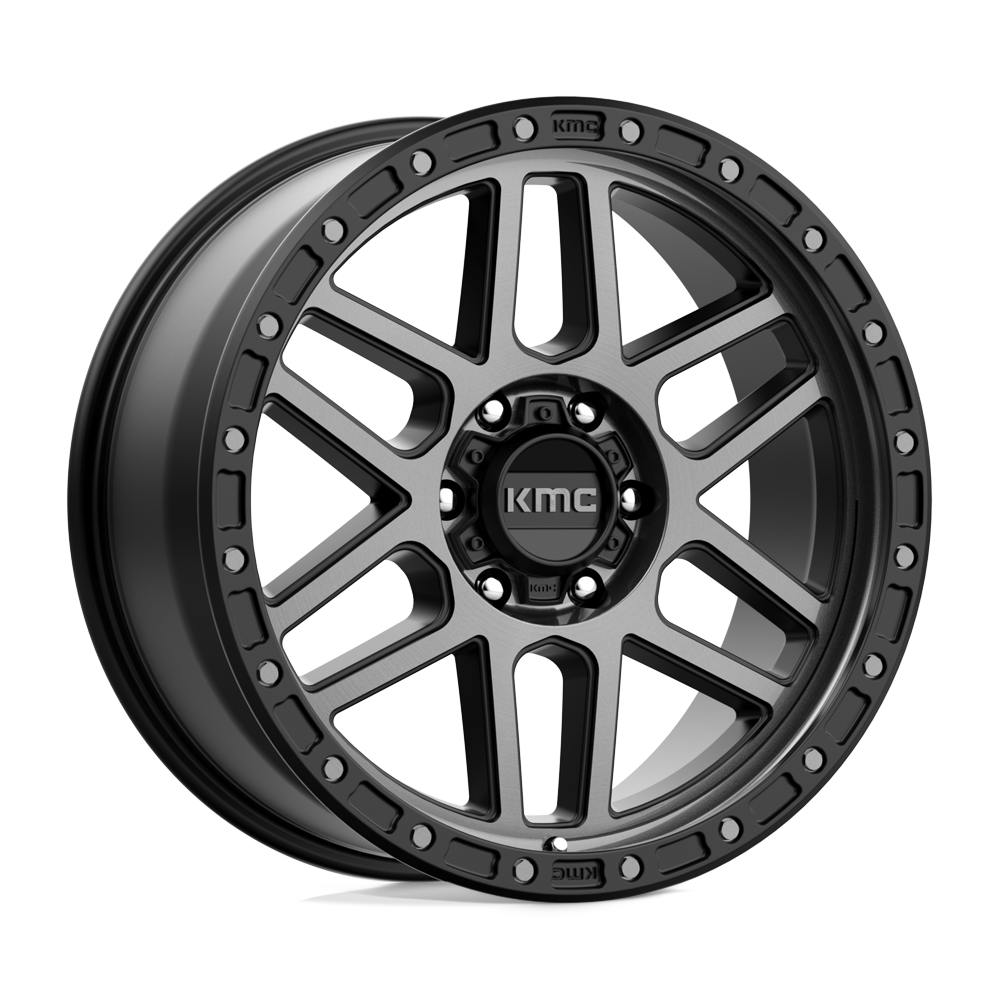 20X9 KMC KM544 MESA SATIN BLACK W/ GRAY TINT 6X135