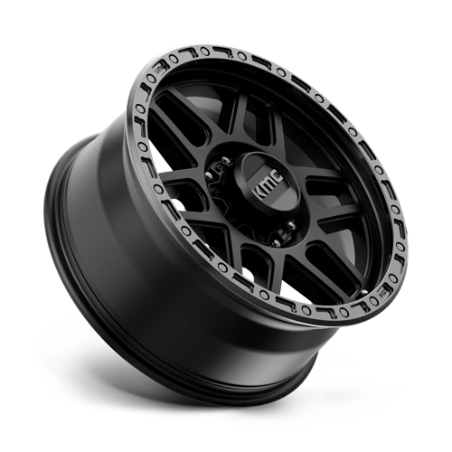 20X9 KMC KM544 MESA SATIN BLACK W/ GLOSS BLACK LIP 8X180