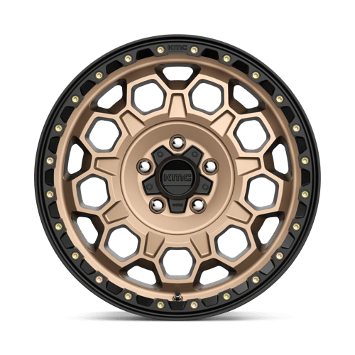 17X8 KMC KM545 TREK RIMS - MATTE BRONZE W/ BLACK LIP 5X108
