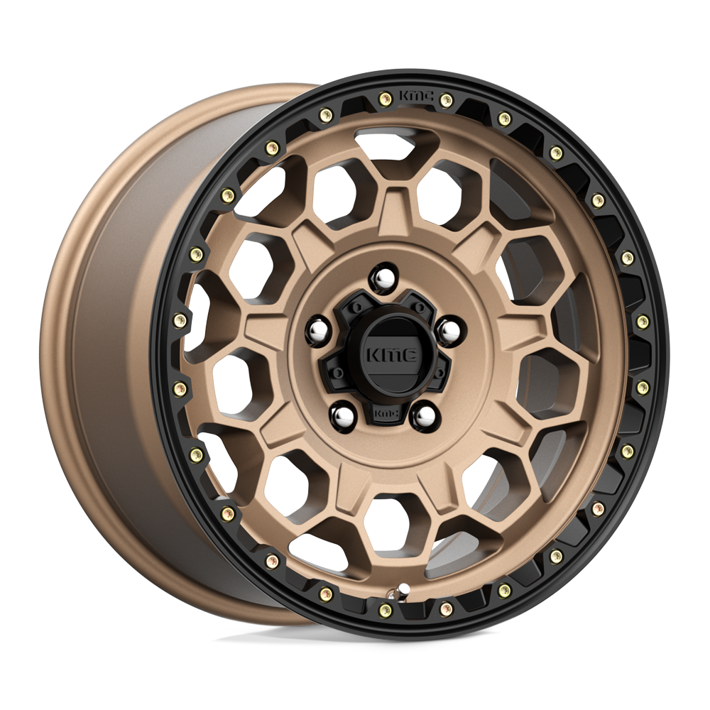 17X9 KMC KM545 TREK MATTE BRONZE W/ BLACK LIP 5X127