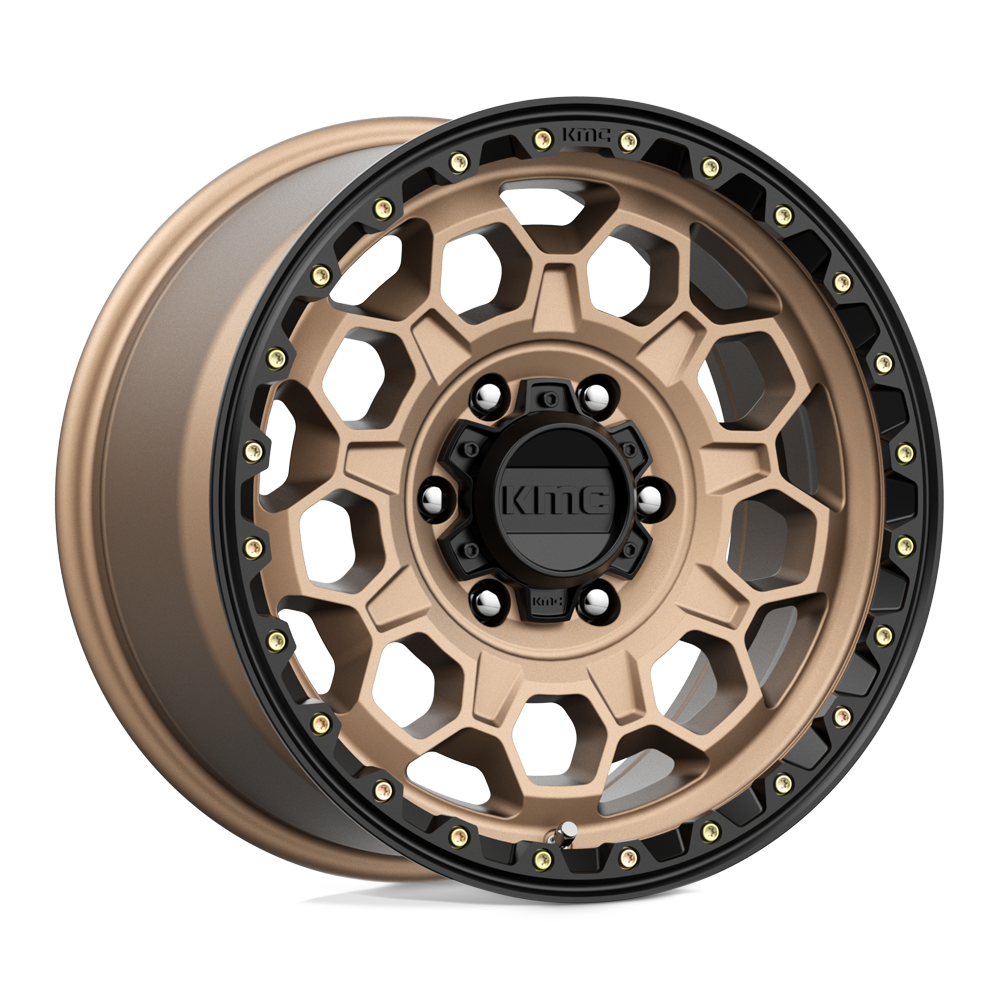 17X9 KMC KM545 TREK MATTE BRONZE W/ BLACK LIP 6X139.7