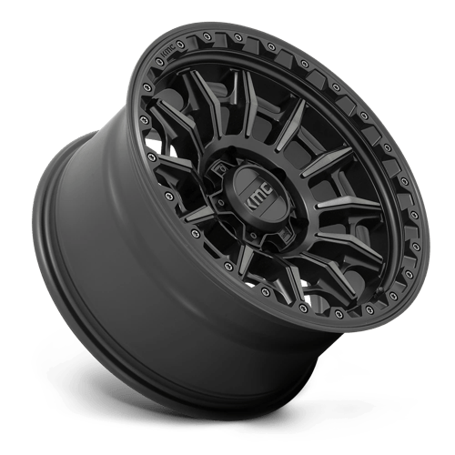 17X9 KMC KM547 CARNAGE SATIN BLACK W/ GRAY TINT 5X150