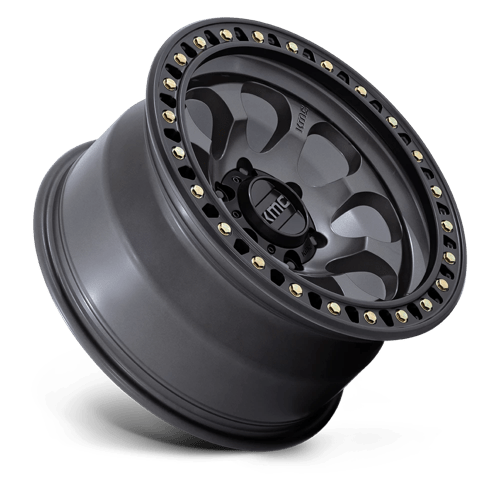 17X8.5 KMC KM550 RIOT SBL ANTHRACITE W/ SATIN BLACK LIP 5X127