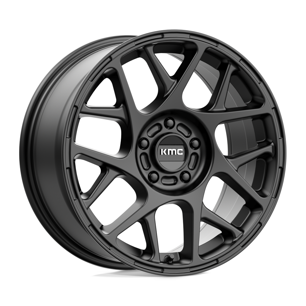 17X8 KMC KM708 BULLY SATIN BLACK 5X110