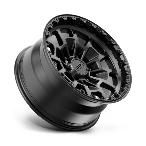 17X8.5 KMC KM718 SUMMIT SATIN BLACK W/ GRAY TINT 6X139.7