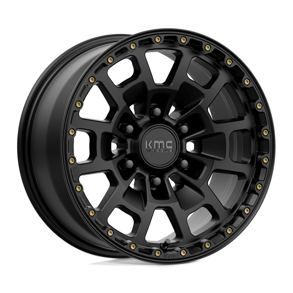 17X8.5 KMC KM718 SUMMIT SATIN BLACK 6X135