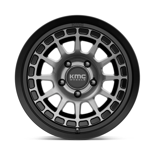 17X8.5 KMC KM719 CANYON SATIN BLACK W/ GRAY TINT 5X127