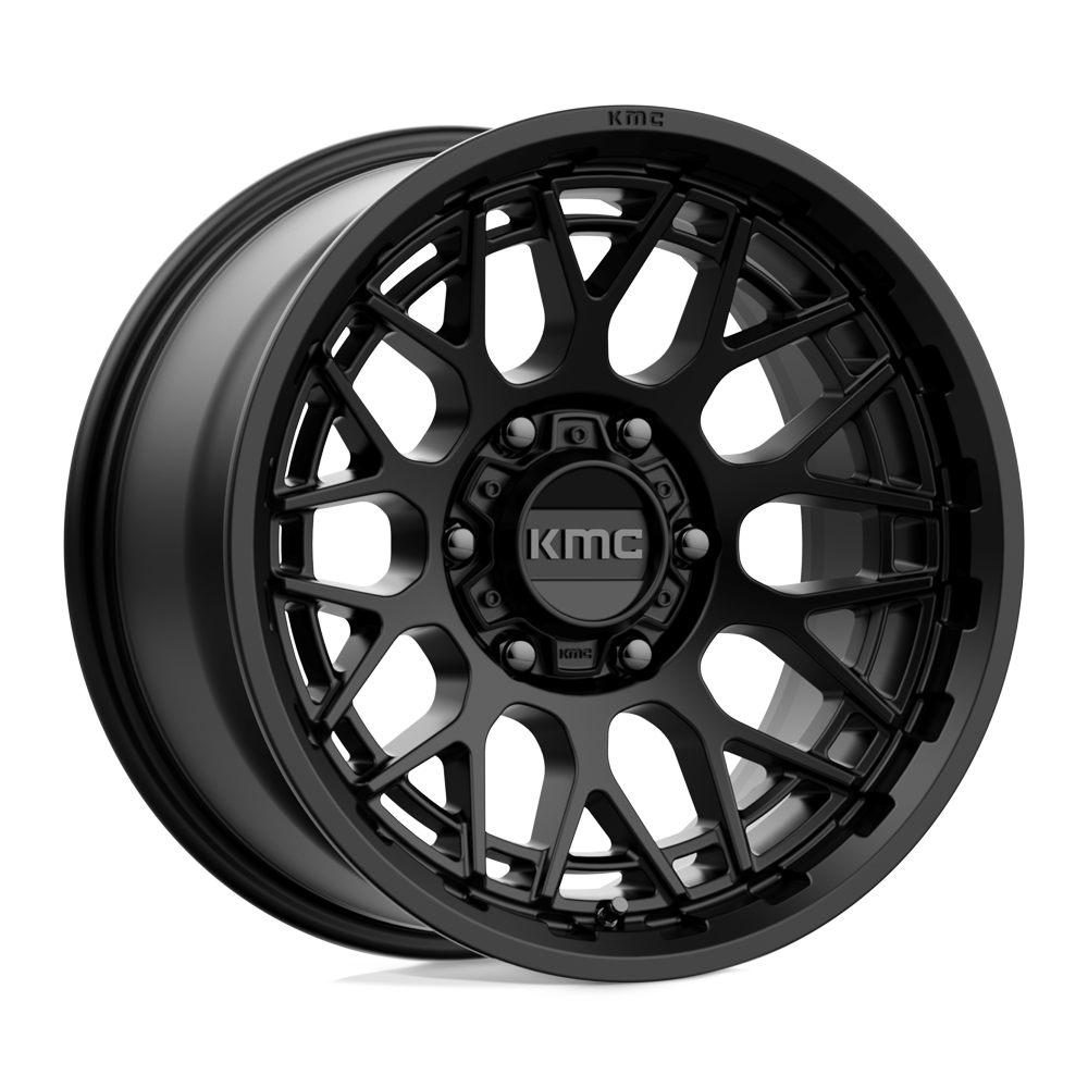 17X8.5 KMC KM722 TECHNIC SATIN BLACK 6X139.7