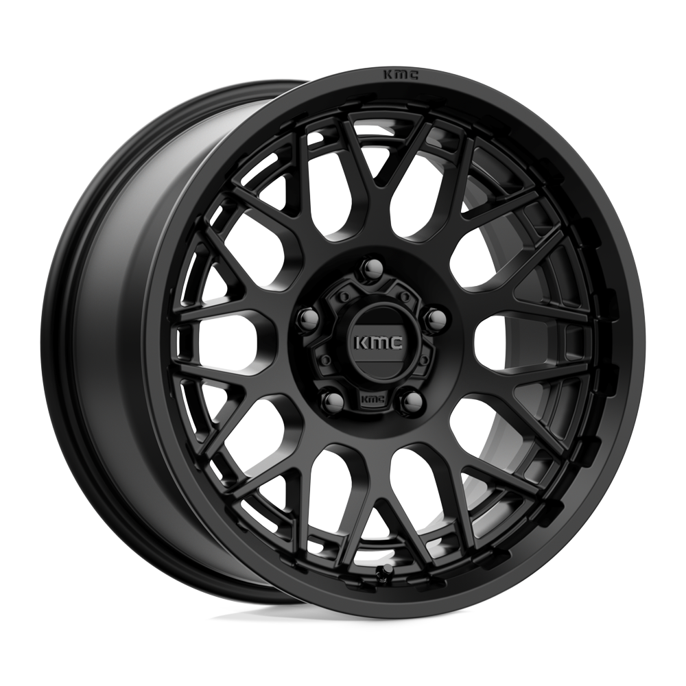 17X8.5 KMC KM722 TECHNIC SATIN BLACK 5X127