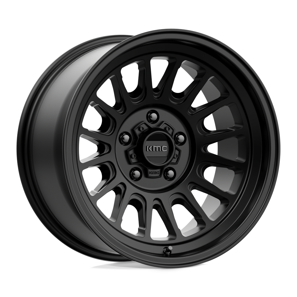 17X8.5 KMC KM724 IMPACT OL SATIN BLACK 5X127