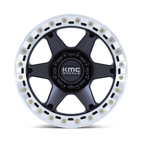 20X10 KMC KM238 VI BEADLOCK SATIN BLACK W/ MACHINED RING 5X127