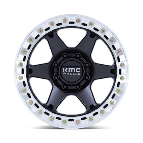 20X10 KMC KM238 VI BEADLOCK SATIN BLACK W/ MACHINED RING BLANK