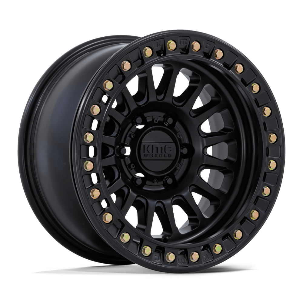 17X9 KMC KM239 IMPACT BEADLOCK MATTE BLACK BLANK