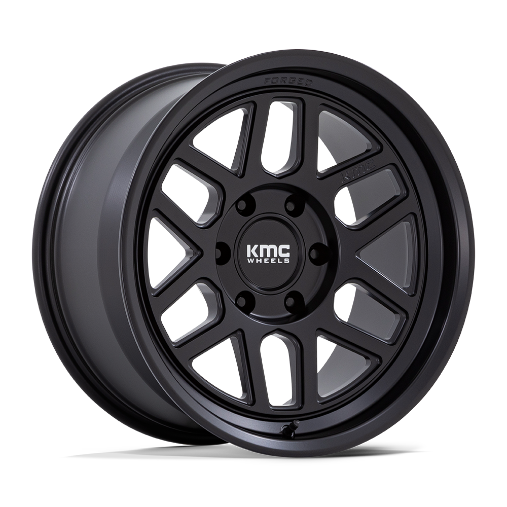 18X9 KMC KM446 MESA FORGED MONOBLOCK SATIN BLACK 6X139.7