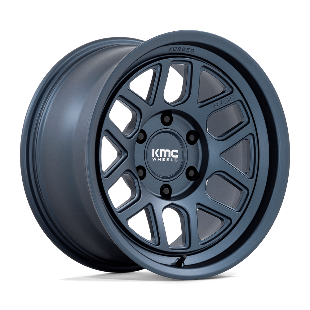 17X8.5 KMC KM446 MESA FORGED MONOBLOCK METALLIC BLUE 6X135