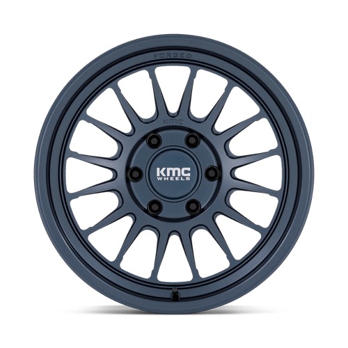 18X9 KMC KM447 IMPACT FORGED MONOBLOCK METALLIC BLUE 6X139.7