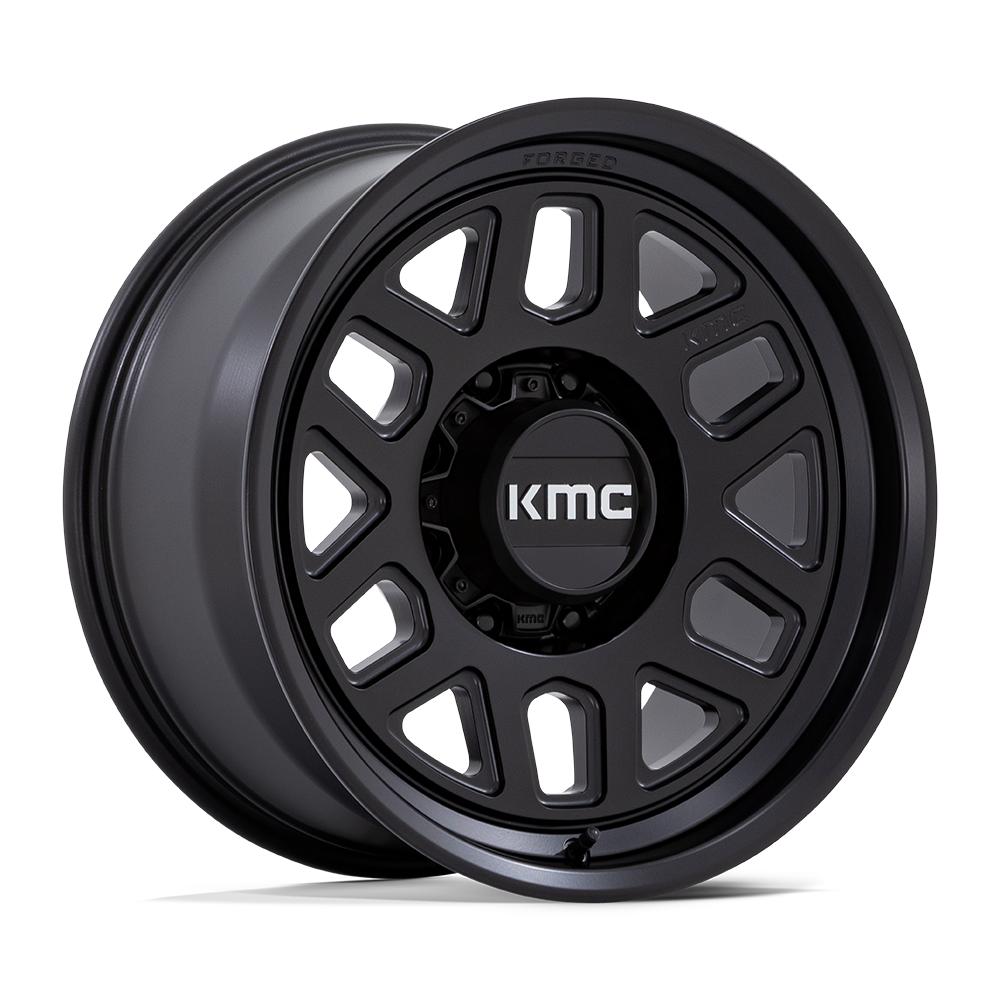 18X9 KMC KM451 MESA FORGED MONOBLOCK SATIN BLACK 8X165.1