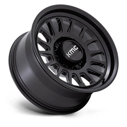18X9 KMC KM452 IMPACT FORGED MONOBLOCK SATIN BLACK 8X165.1