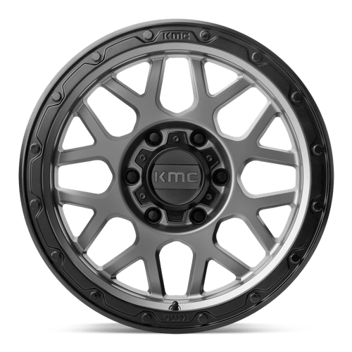 17X9 KMC KM535 GRENADE OFF-ROAD MATTE GRAY W/ MATTE BLACK LIP 6X135