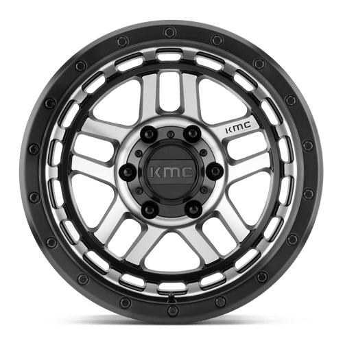 17X9 KMC KM540 RECON SATIN BLACK MACHINED 6X139.7