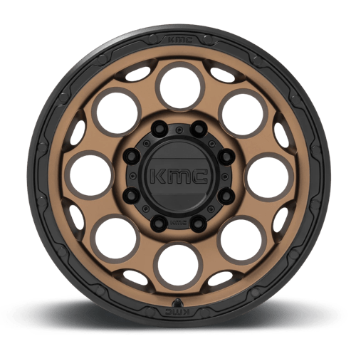 17X8.5 KMC KM541 DIRTY HARRY MATTE BRONZE W/ BLACK LIP 8X165.1