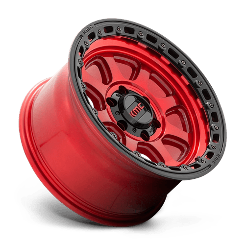 20X9 KMC KM548 CHASE CANDY RED W/ BLACK LIP 8X165.1