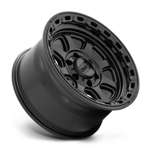 20X9 KMC KM548 CHASE SATIN BLACK W/ GLOSS BLACK LIP 6X139.7