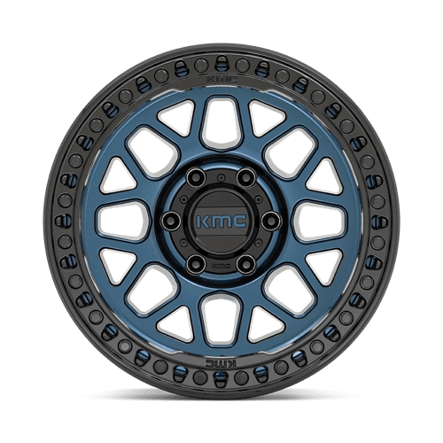 17X9 KMC KM549 GRS RIMS - MIDNIGHT BLUE W/ G-BLACK LIP 6X139.7