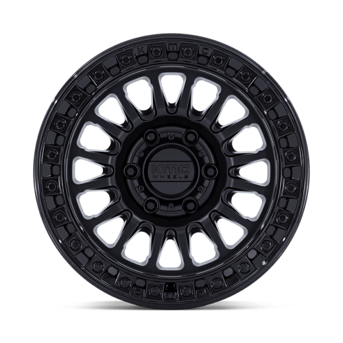 20X9 KMC KM552 IMS MATTE BLACK W/ GLOSS BLACK LIP 6X139.7