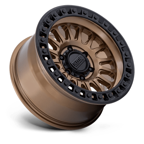 17X8.5 KMC KM552 IMS MATTE BRONZE W GLOSS BLACK LIP 5X127