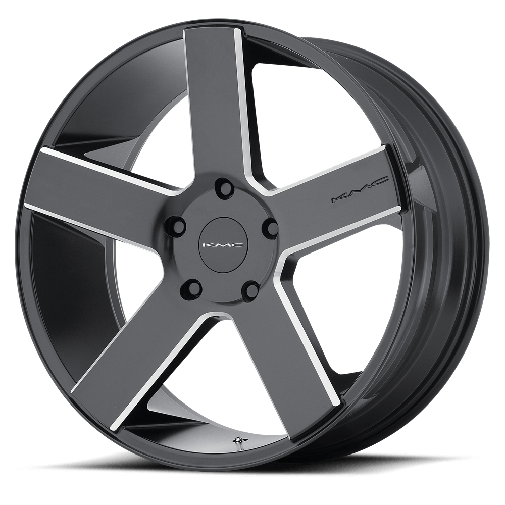 22X9 KMC KM690 MC 5 SATIN BLACK W/ MILLING 6X139.7