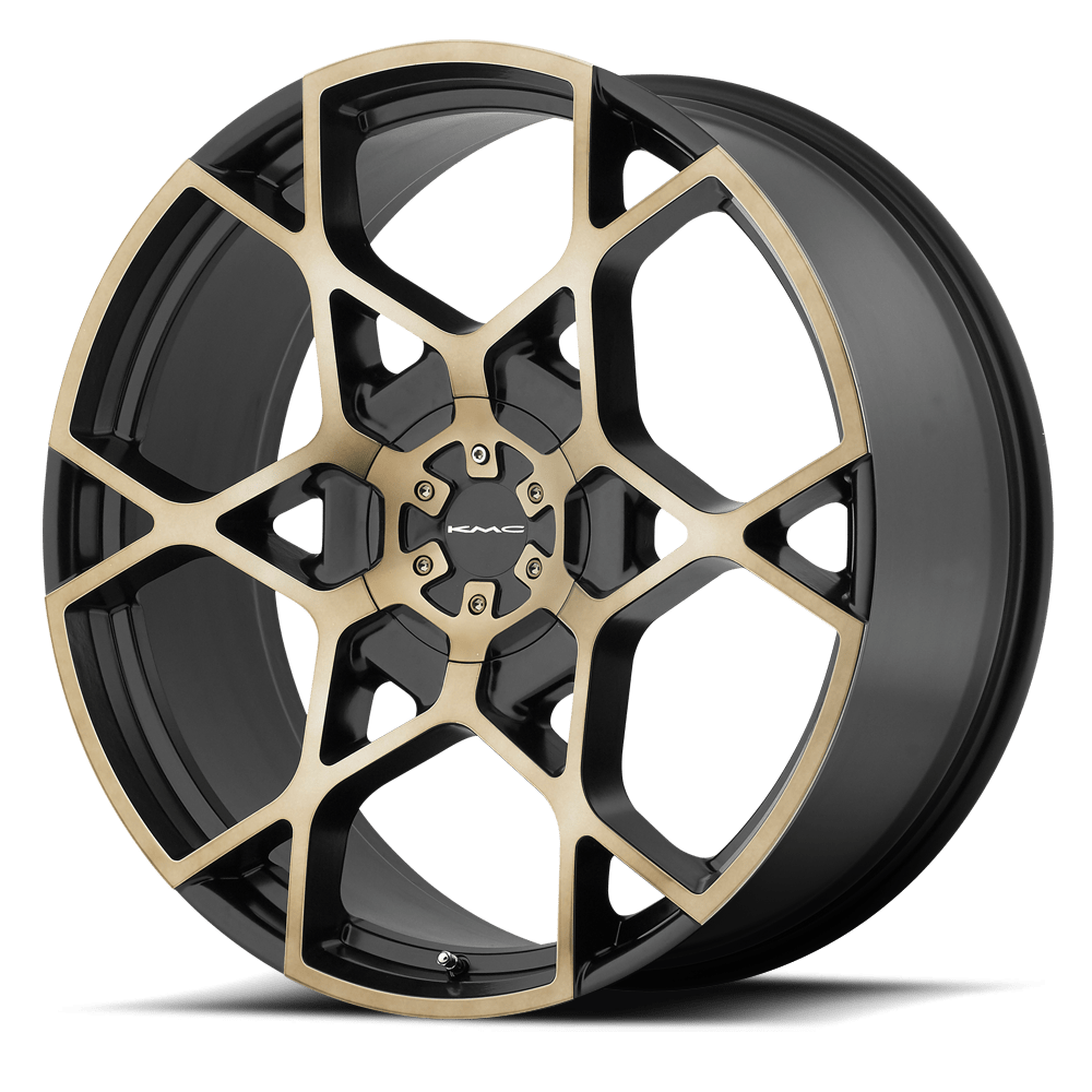22X9 KMC KM695 CROSSHAIR S-BLK W MACH FACE & TINT CLEAR 5X135/5X139.7