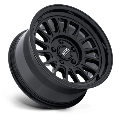 18X9 KMC KM733 IMPACT FFT GLOSS BLACK 8X180