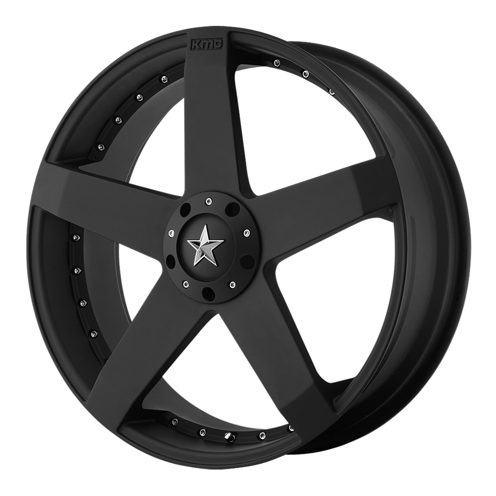 20X10 KMC KM775 ROCKSTAR CAR MATTE BLACK 6X115