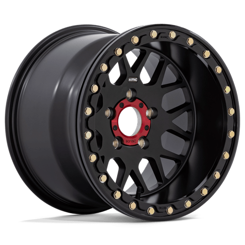 15X10 KMC Powersports KS235 GRENADE BEADLOCK SATIN BLACK 5X114.3