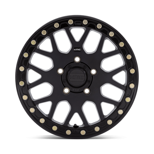 15X6 KMC Powersports KS235 GRENADE BEADLOCK SATIN BLACK 5X114.3