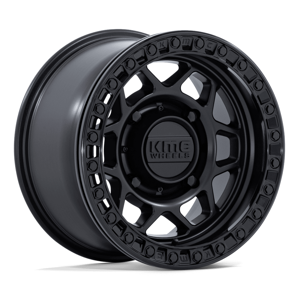 15X8 KMC Powersports KS241 TORX BEADLOCK MATTE BLACK W/ GLOSS BLACK RG 4X156