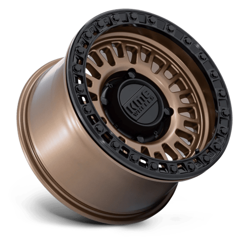 15X8 KMC Powersports KS242 AZTEC BEADLOCK MATTE BRONZE W/ MATTE BLACK RG 4X137