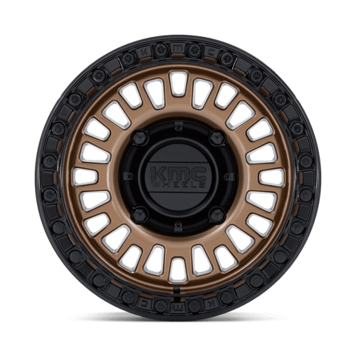 15X10 KMC Powersports KS242 AZTEC BEADLOCK MATTE BRONZE W/ MATTE BLACK RG 4X156