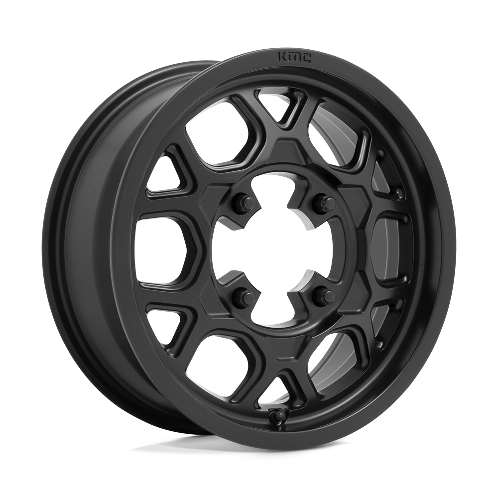 15X6 KMC Powersports KS133 MESA LITE SATIN BLACK 4X137