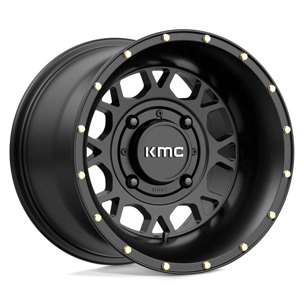 14X10 KMC Powersports KS135 GRENADE SATIN BLACK 4X137