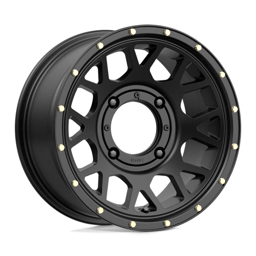 14X7 KMC Powersports KS135 GRENADE SATIN BLACK 4X156