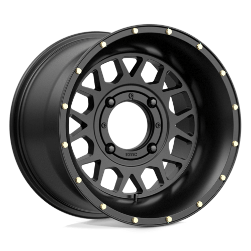 15X10 KMC Powersports KS135 GRENADE SATIN BLACK 4X156
