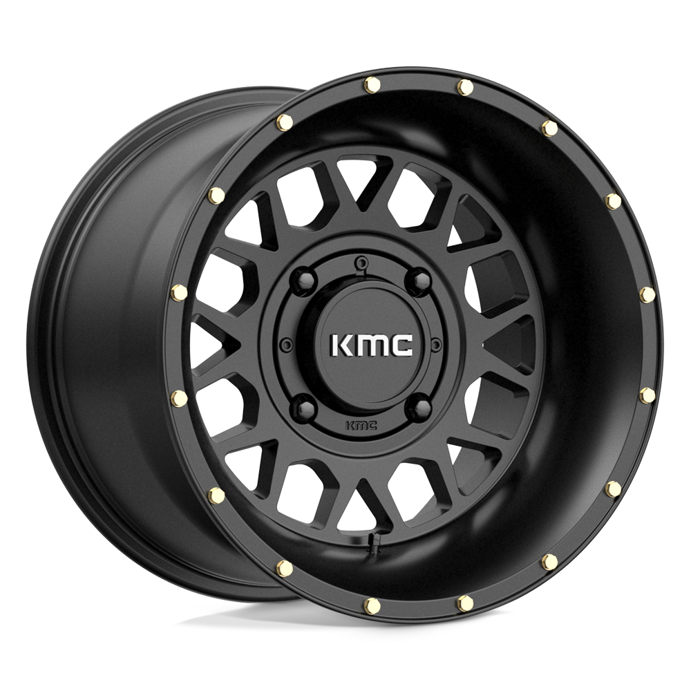 15X10 KMC Powersports KS135 GRENADE SATIN BLACK 4X156