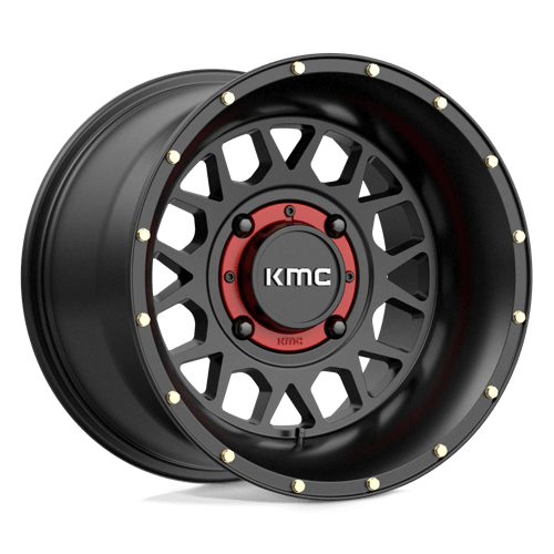 15X10 KMC Powersports KS135 GRENADE SATIN BLACK 4X156